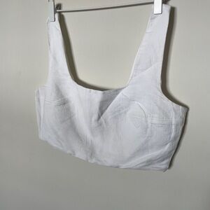 COS Structured White Crop Top – Size 12 – Excellent Condition